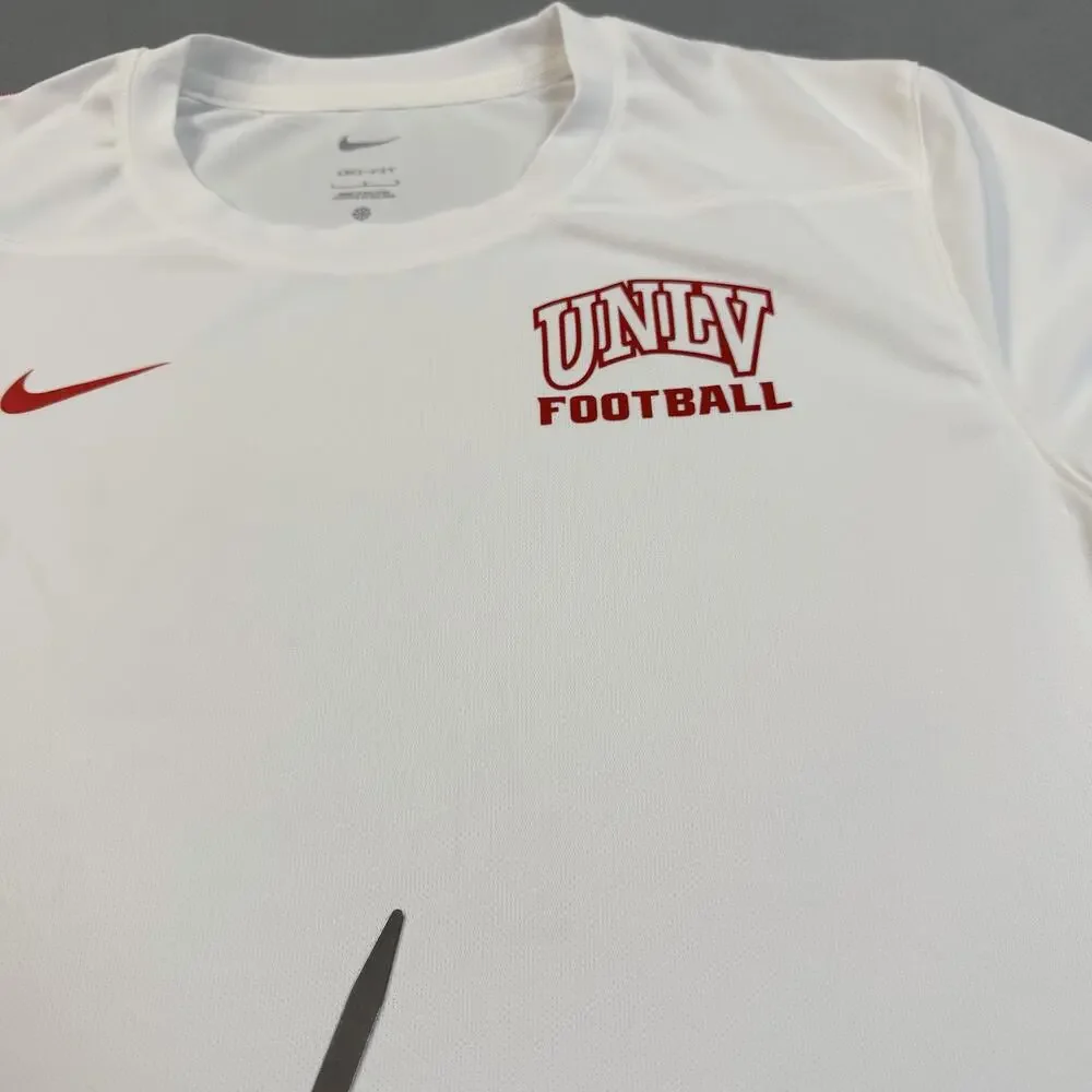 UNLV Rebels Shirt Mens Large White NCAA Football Nike Dri Fit T-Shirt Tee